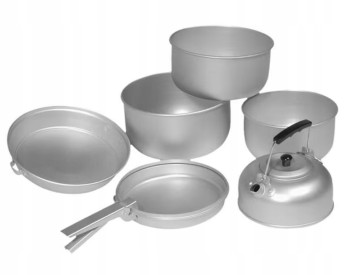 Zestaw Naczynia turystyczne aluminiowe 7 elementów