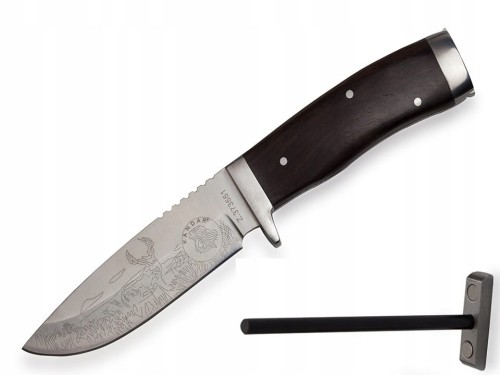 Nóż Myśliwski zdobiony Jeleń z Krzesiwem